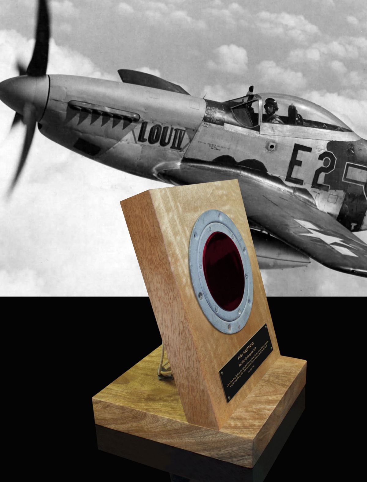 P-51 MUSTANG, WWII RED WINGTIP RECOGNITION LIGHT