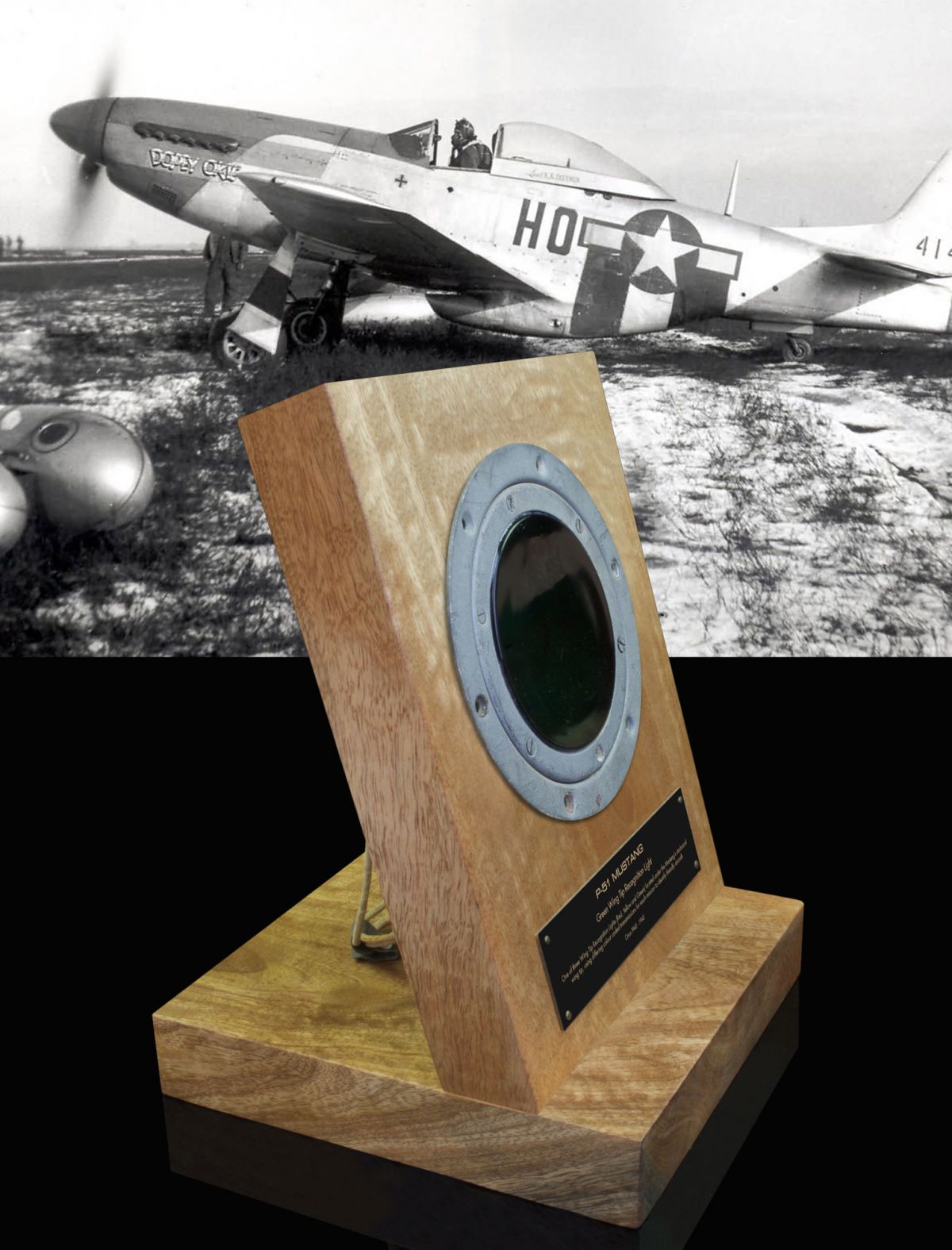 P-51 MUSTANG, WWII GREEN WINGTIP RECOGNITION LIGHT