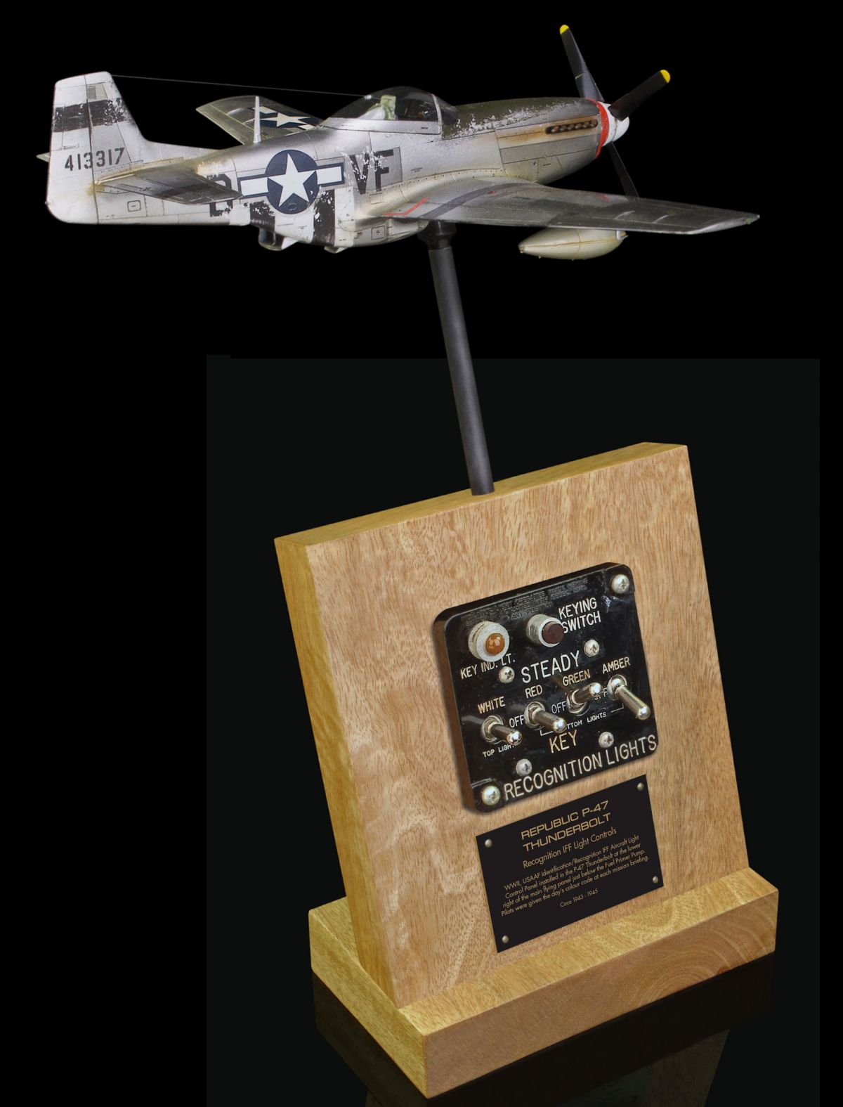 P-51 MUSTANG RECOGNITION LIGHTS IFF SWITCH BOX