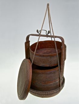 3 Tier Vintage Wooden Chinese Rice Steamer